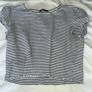 (S) American Eagle Black And White Striped Top